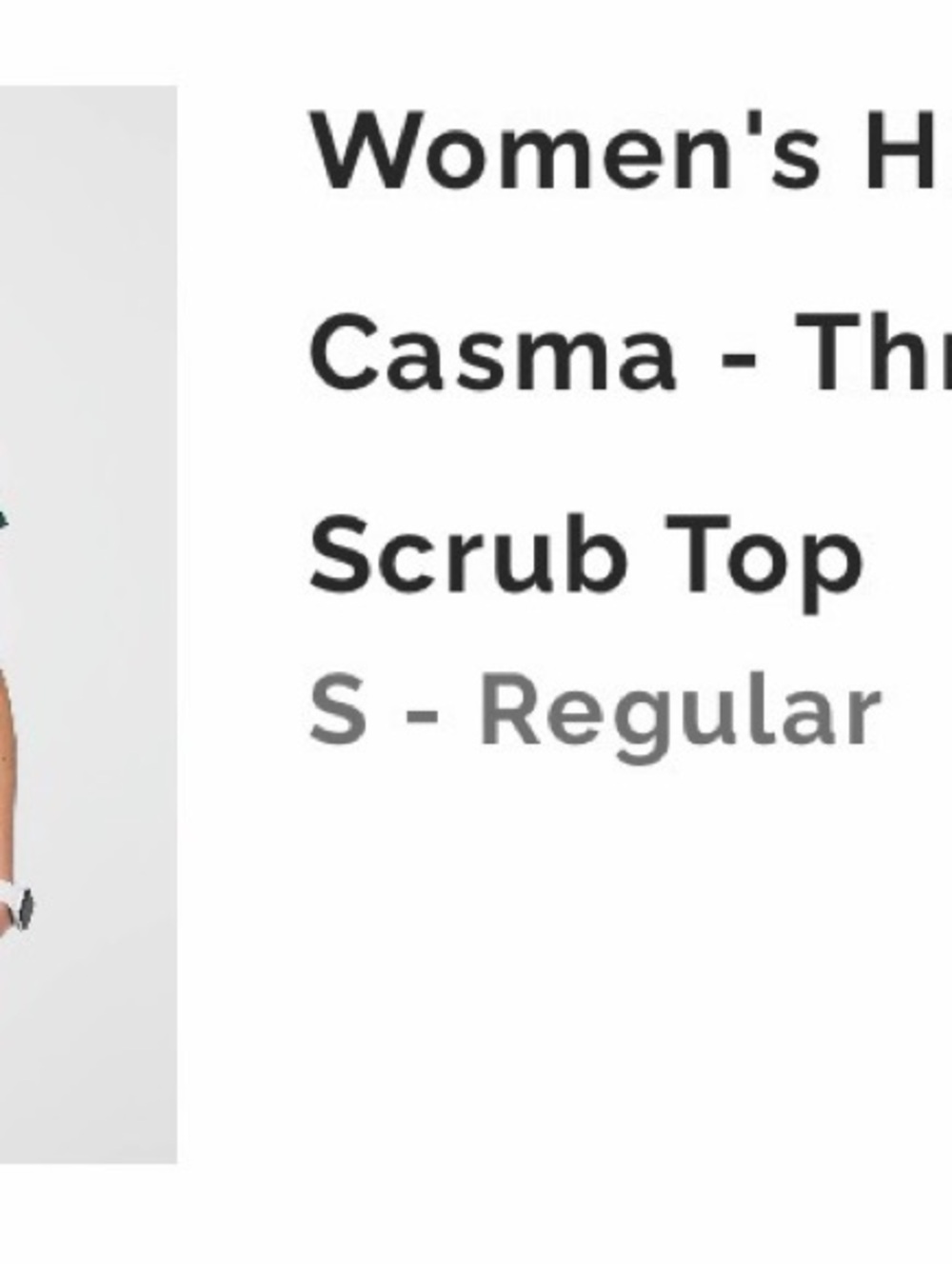 Figs Women's Casma Scrub Top Hunter Green - Picture 4 of 4